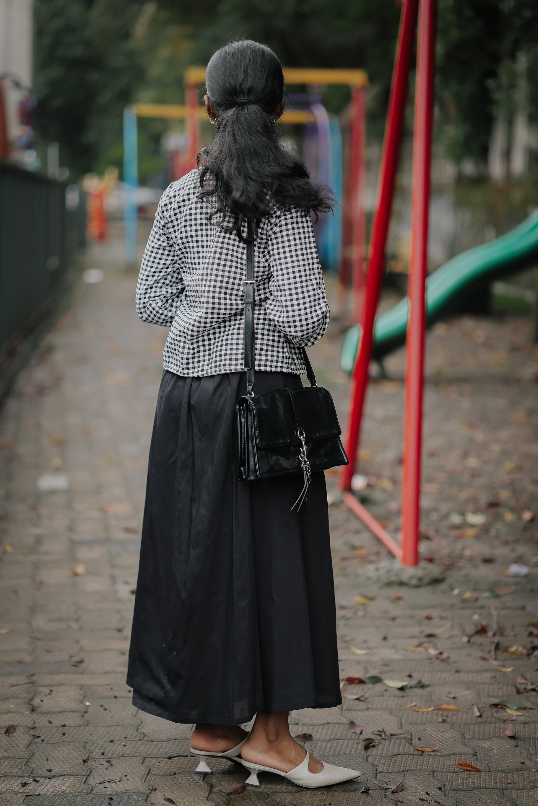 Check & Bow Top