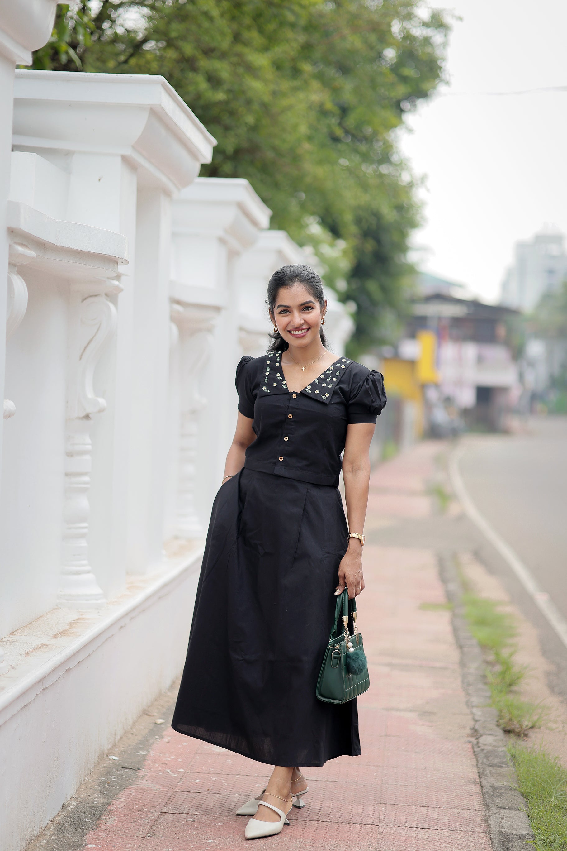 Kanmani Black (Cotton Lining) Skirt