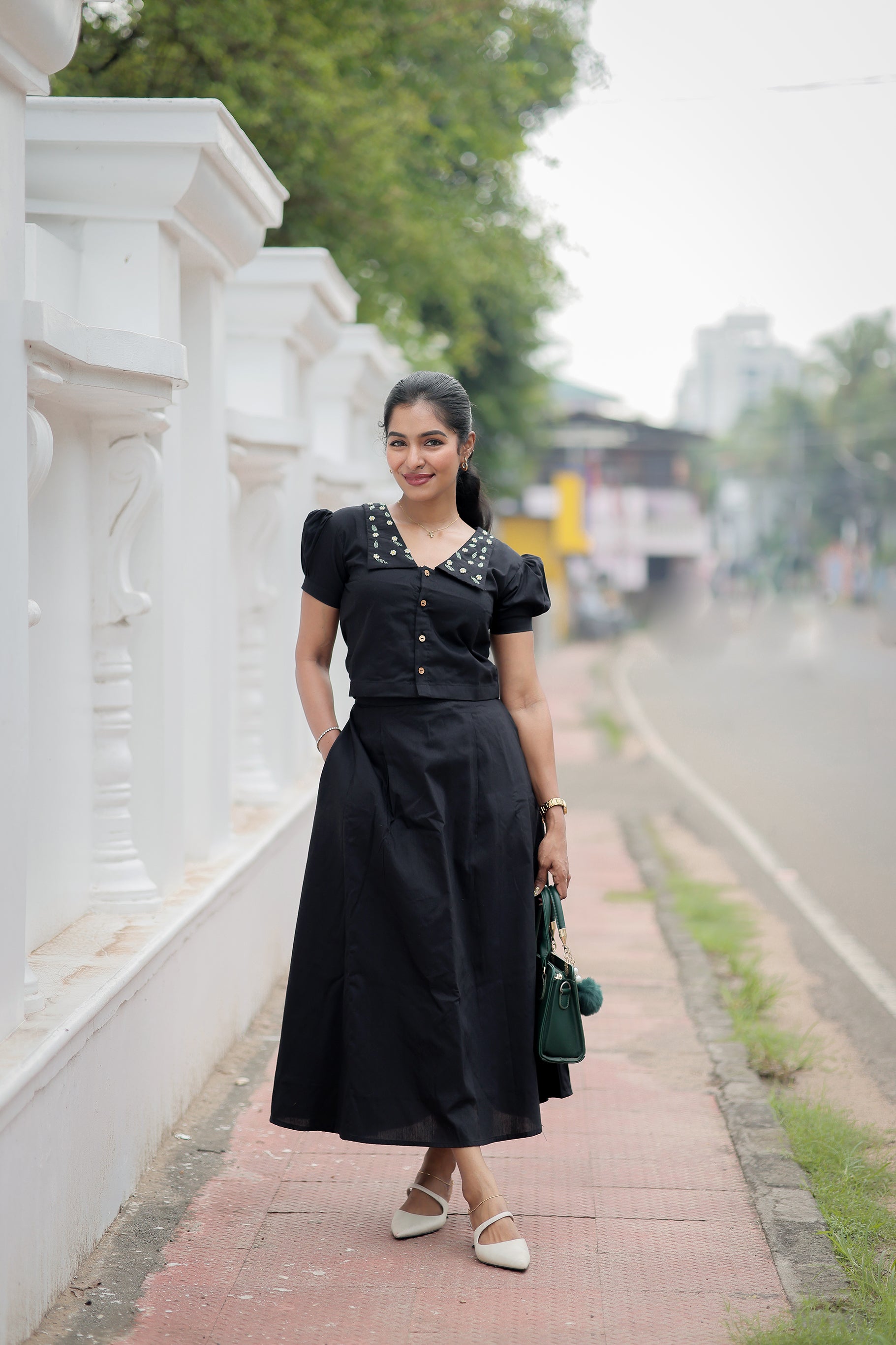 Kanmani Black (Cotton Lining) Skirt