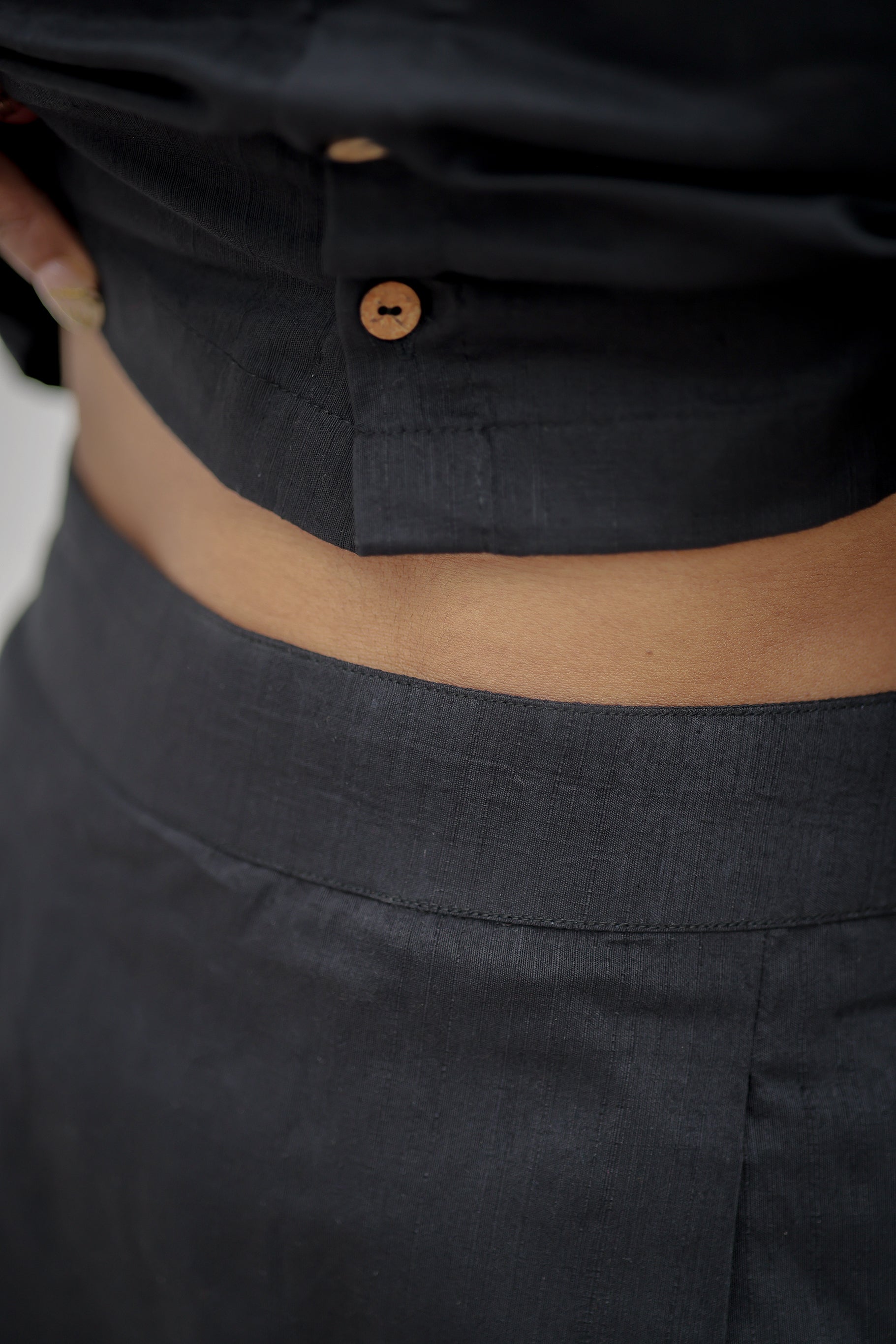 Kanmani Black (Cotton Lining) Skirt