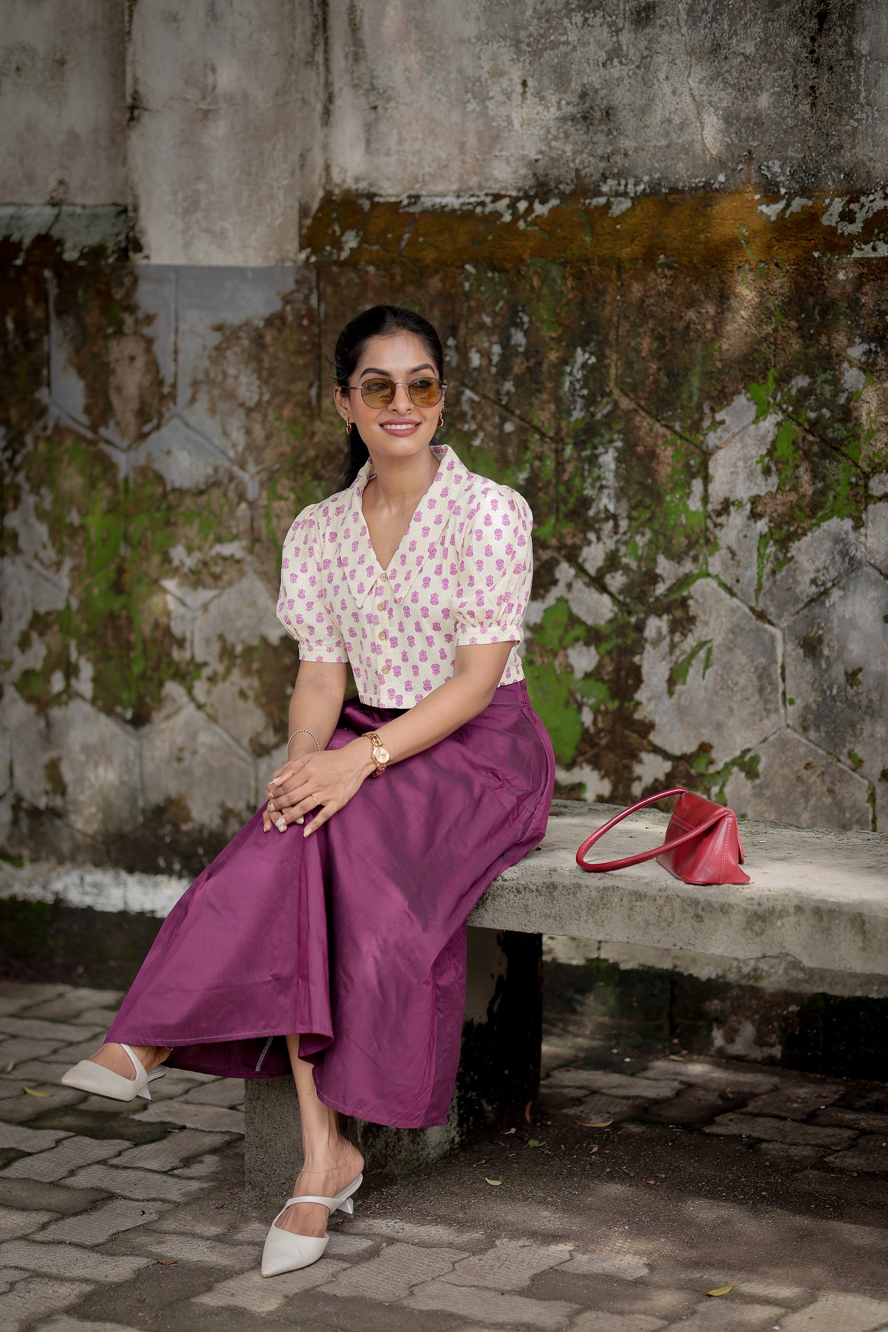 Kanmani Purple Skirt