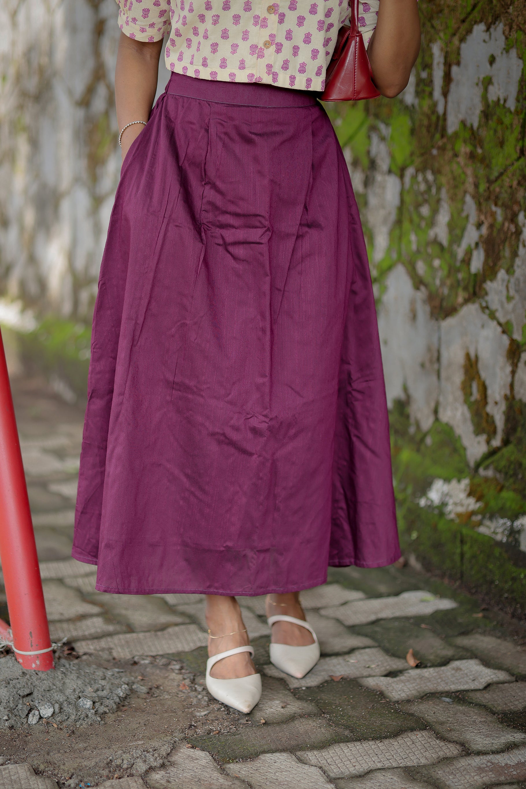 Kanmani Purple Skirt