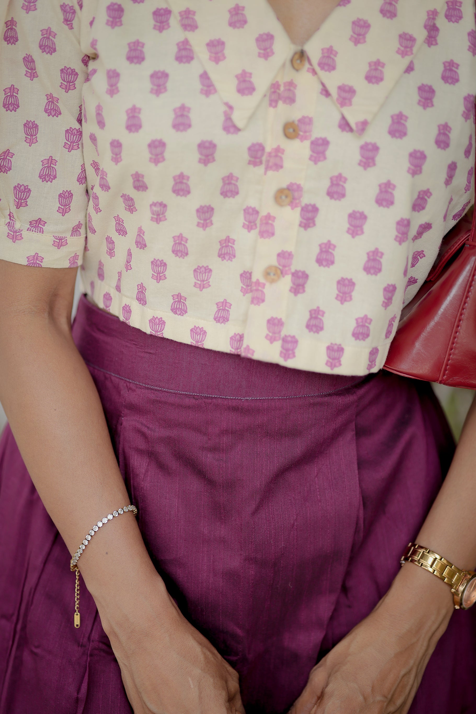 Kanmani Purple Skirt