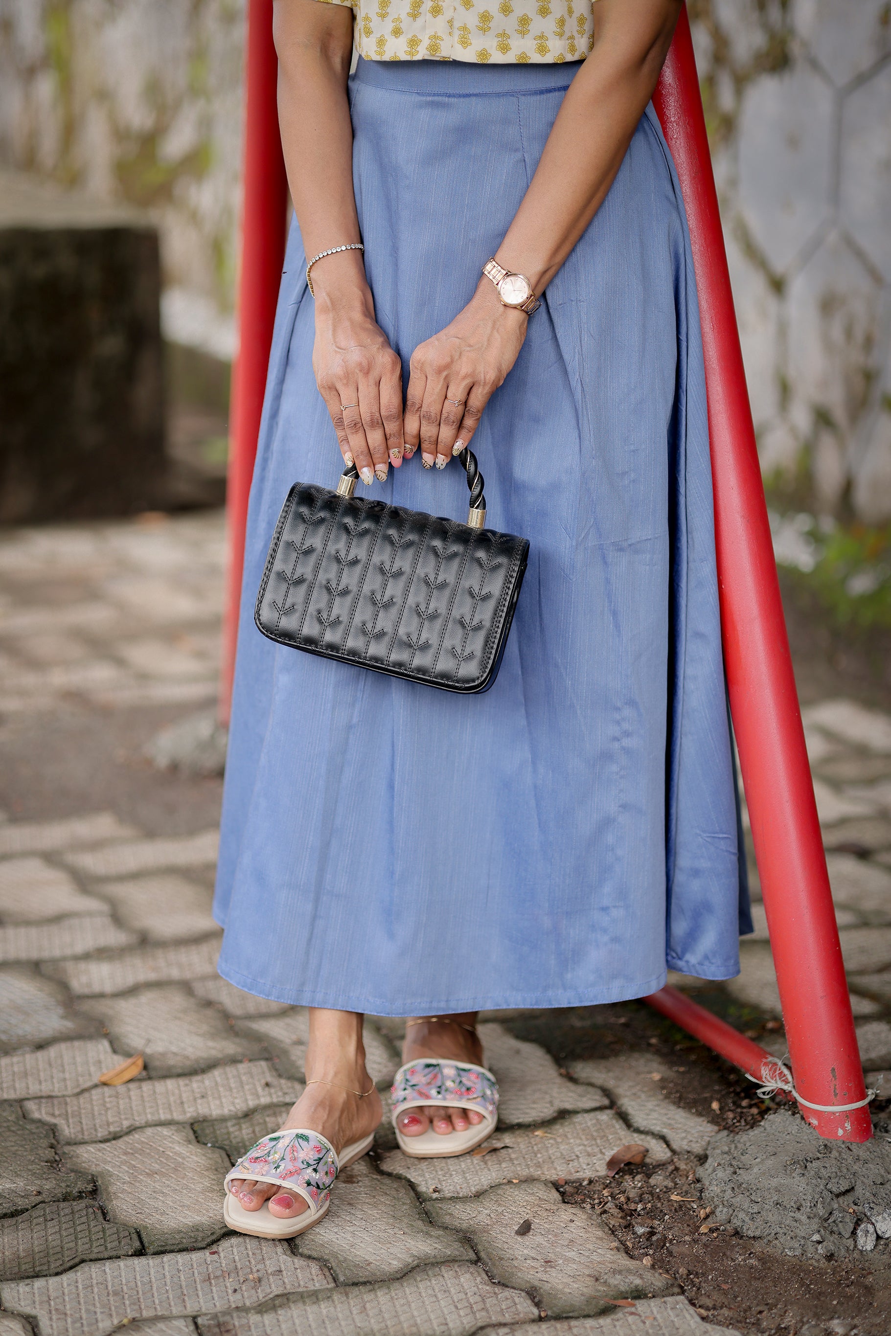 Kanmani Blue Skirt
